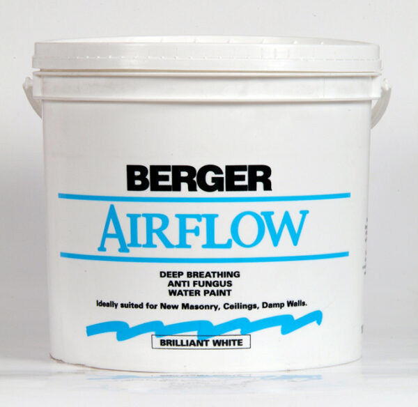 WATER PAINT BERGER AIR FLOW BRILLIANT WHITE 2.5Ltr AFBW2.5