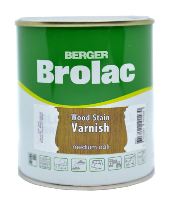 VARNISH STAIN BERGER MEDIUM OAK 250ml VAMO250