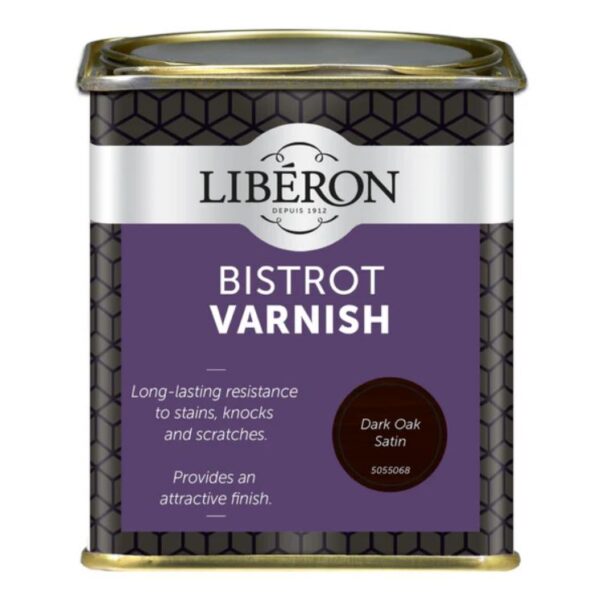 LIBERON BISTROT PUR. VARNISH INT. DARK OAK SATIN 250ml FR ART.121944