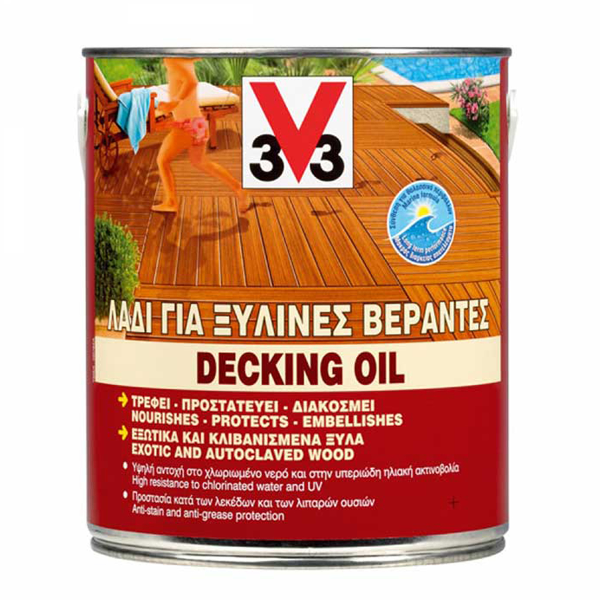 V33 DECKING OIL CLEAR 2.5 Lt Art.034772