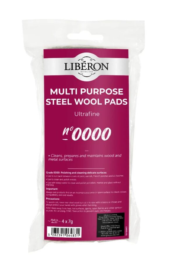 LIBERON Steel Wool 0000 Pack Of 4x7g UK Art.126931