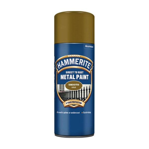 HAMMERITE SMOOTH GOLD FINISH AEROSOL 400ml HSGOA