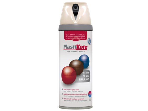 PLASTI-KOTE P.21103 T&S GLOSS ANTIQUE WHITE SPRAY PAINT