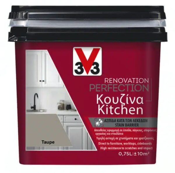 V33 RENOVATION KITCHEN PAINT TAUPE SATIN 750ml Art.121665