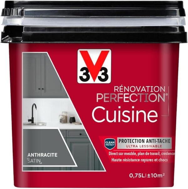 V33 RENOVATION KITCHEN PAINT ANTHRACITE SATIN 750ml Art.121662