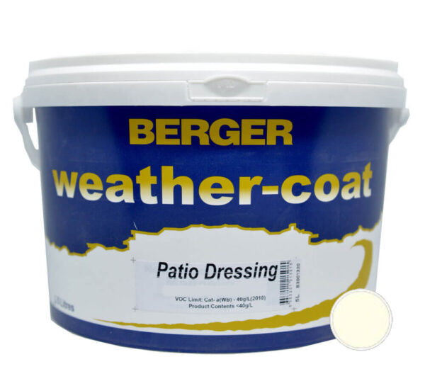 PATIO DRESSING  PAINT BERGER CREAM 5Lt. PDCR5