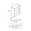KITCHEN WALL UNIT EXCEL-CAB NATURAL GREY 720 X 500 X 300MM - Image 2