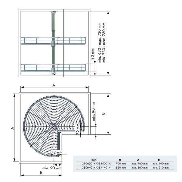 270 DEG SWIVEL CORNER BASKET CLASSIC - Image 3