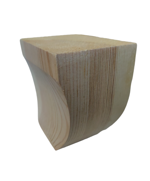PINE CURVED SMALL MIDDLE TABLE LEGS 4" X 4"