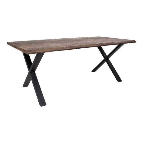 TOULON DINING TABLE SMOKED OILED OAK WAVY EDGE 2000X950X760X40mm ART: 2201460