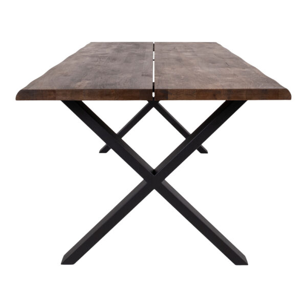 TOULON DINING TABLE SMOKED OILED OAK WAVY EDGE 2000X950X760X40mm ART: 2201460 - Image 2