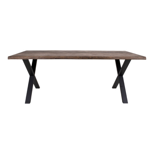 TOULON DINING TABLE SMOKED OILED OAK WAVY EDGE 1400X950X760X40mm ART: 2201490 - Image 2