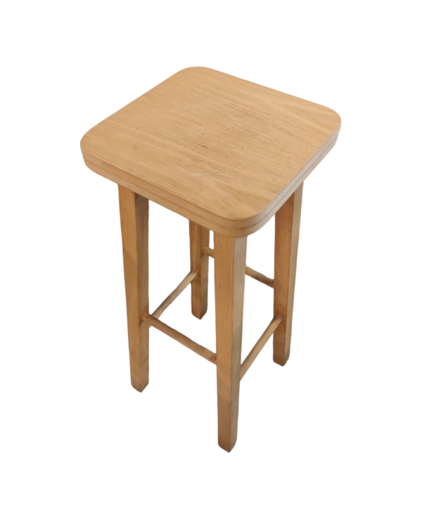 OAK SOLID STOOL SQUARE PAULA 18" (RAW SANDED)