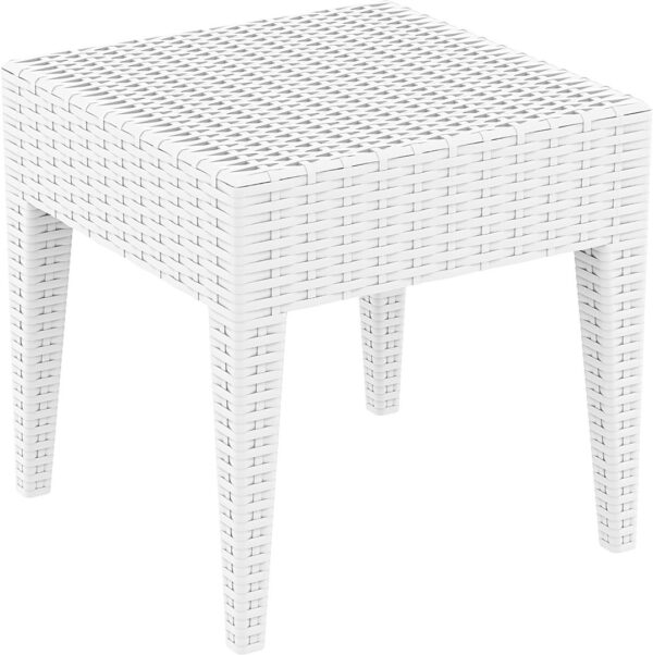 MIAMI SQR COFFEE TABLE 45x45x45cmH WHITE