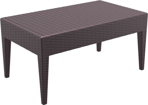 MIAMI RECT. COFFEE TABLE 92x53x45cmH BROWN