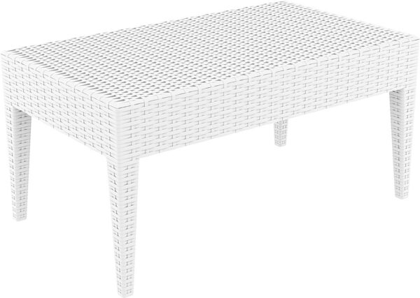 MIAMI RECT. COFFEE TABLE 92x53x45cmH WHITE