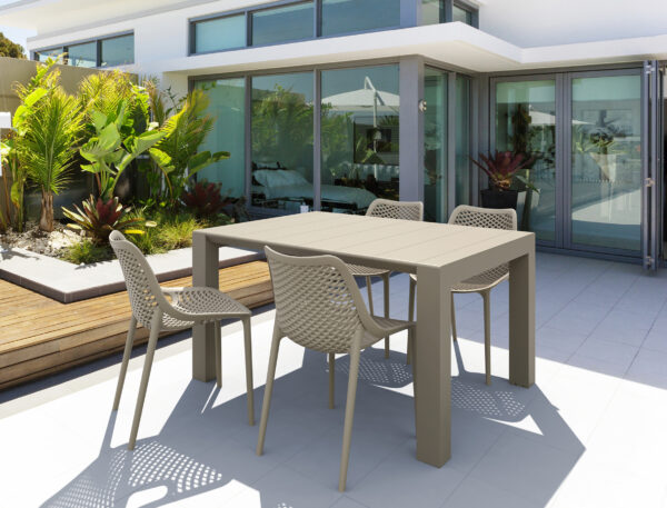 VEGAS TABLE 772 DOVE GREY/ TAUPE EXT. 100/140 X 100cm - Image 6