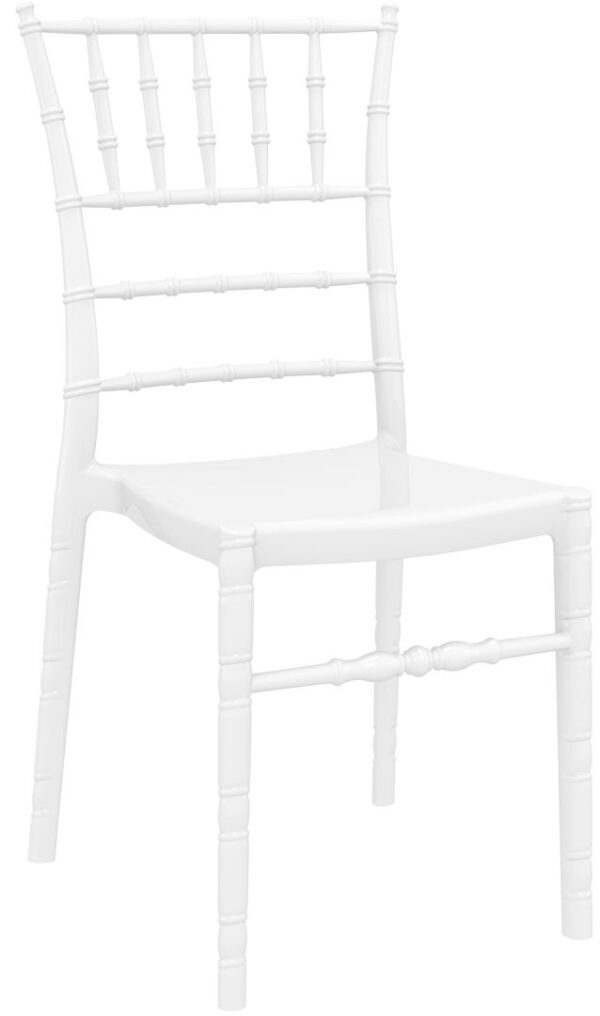 CHIAVARI POLYCARBONATE WEDD. CHAIR WHITE GLOSS