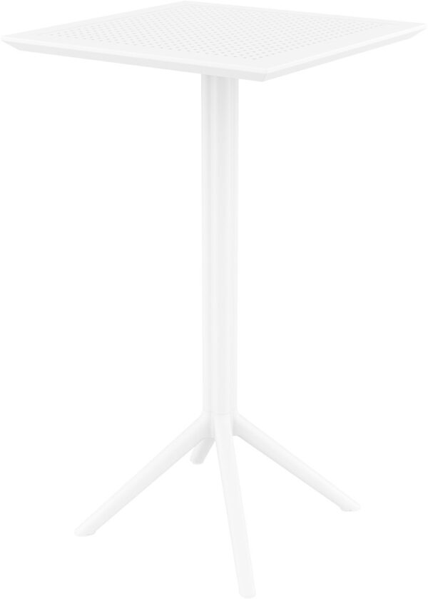 SKY116 FOLDING HIGH TABLE BAR 60 X 60CM WHITE