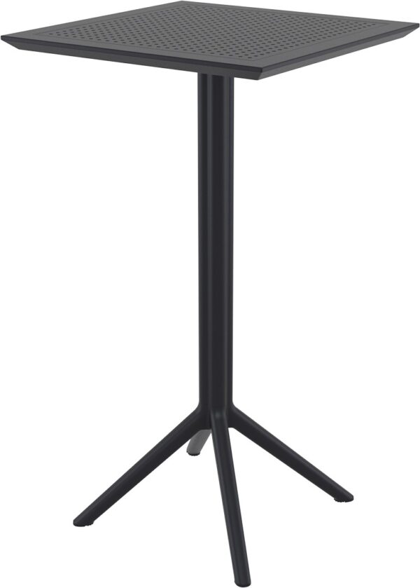 SKY116 FOLDING HIGH TABLE BAR 60 X 60CM BLACK