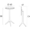 SKY122 FOLDING HIGH TABLE BAR 60CM DIA TAUPE - Image 3