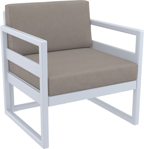 MYKONOS 142 BACK CUSHION LIGHT TAUPE/LIGHT BROWN
