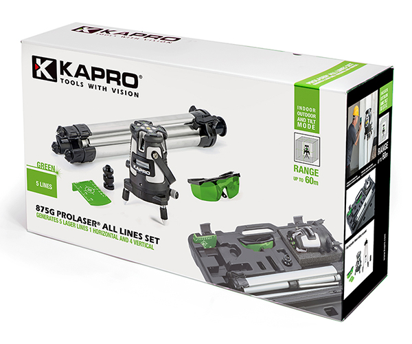 KAPRO PROLASER PROFESSIONAL ALL LINES GREEN HARD CASE+TRIPOD ART: 875GS - Image 3