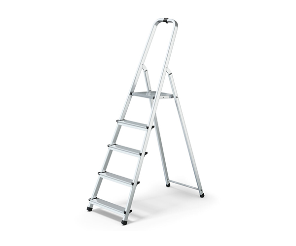 GIERRE SCALAMIA DOMESTIC ALU 5 STEPS LADDER M/LOAD125kg (5YR) ART: ALL155