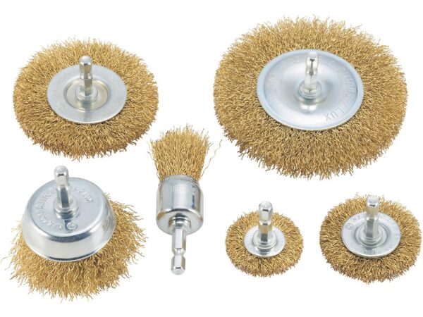 WIRE BRUSH SET 6 pieces LUX 103052
