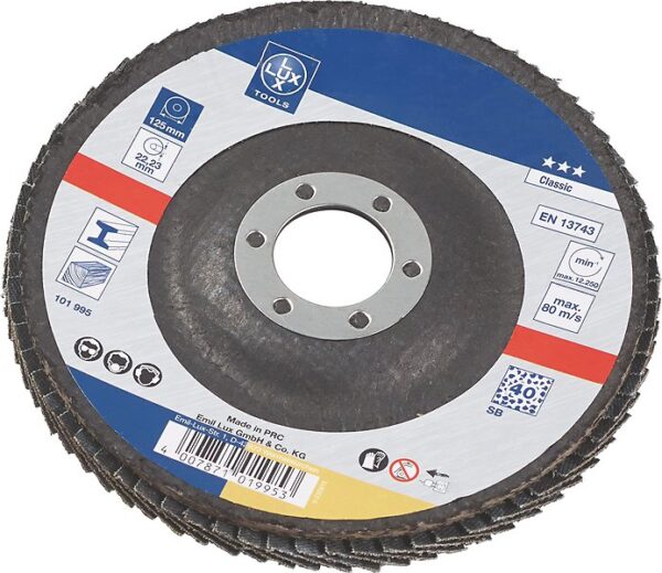 ROTARY FLAP DISC 125mm K40 LUX 101995