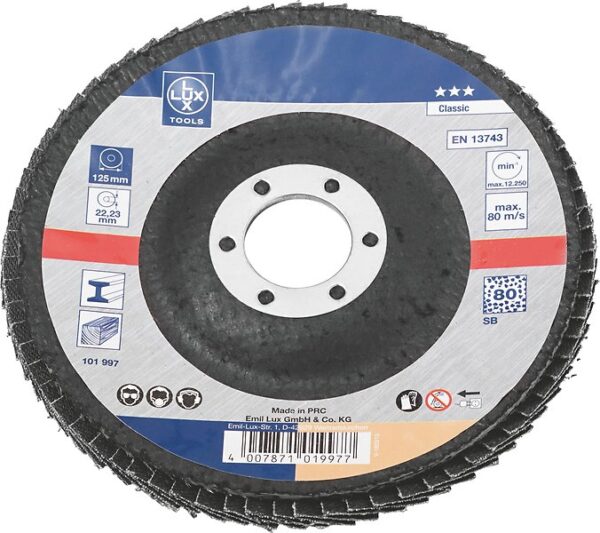 ROTARY FLAP DISC 125mm K80 LUX 101997