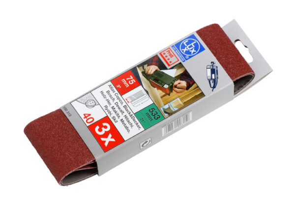 SANDING BELT 75X533mm K40 LUX 100315