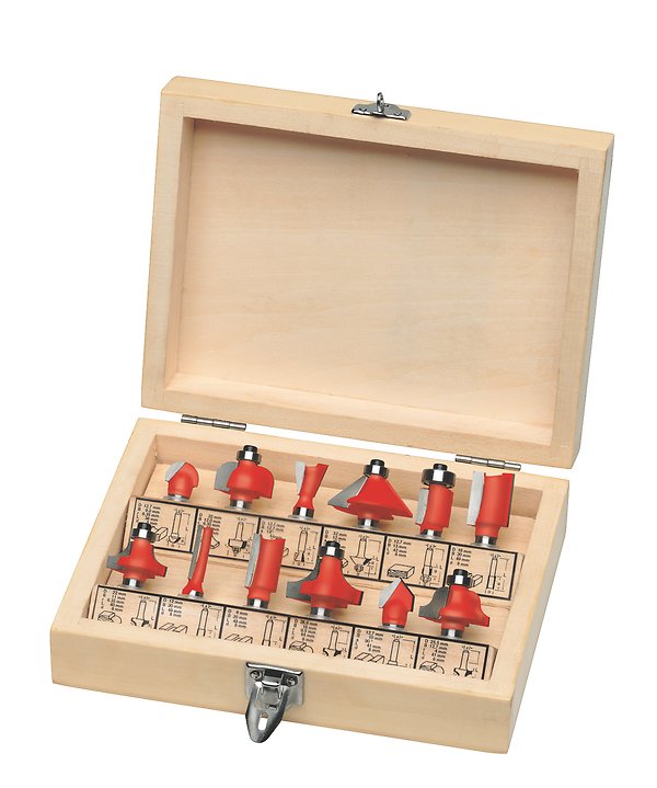 ROUTER BITS Set 12pcs (YELLOW) LUX 105500 – PM Hobby