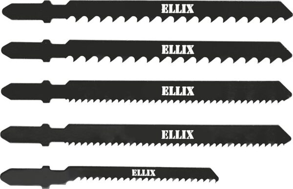 JIGSAW BLADE SET 5pcs 75/100mm WOOD/PLASTIC LUX 113011