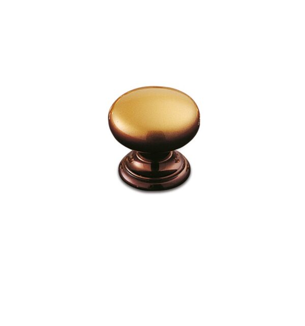 KNOB 30mm METAL W/BASE BRONZE 900 ESTAMP 8472