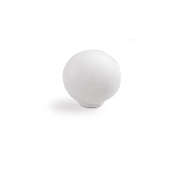 KNOB 28mm POLIDUR WHITE 002 W/OUT BASE ESTAMP 5002