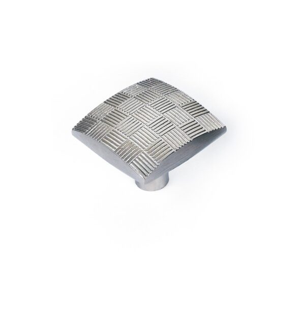 KNOB 29x29mm COUNTRY `CHESS` METAL SATIN NICKEL 500 ESTAMP 8192