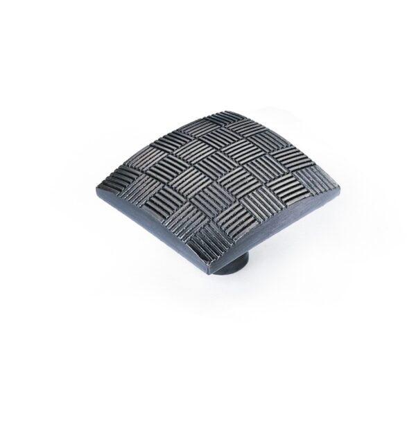 KNOB 29x29mm COUNTRY `CHESS` METAL BRUSHED TIN 825 ESTAMP 8192