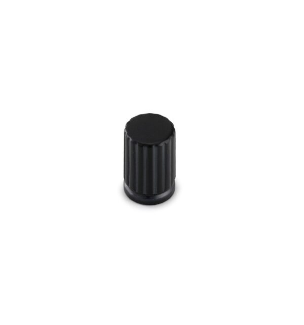 KNOB 18mm METAL 'GROOVES' MATT BLACK 032 ESTAMP 8182