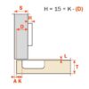 SILENTIA Plus HINGE FOR THICKER DOORS 94DEG C2ABAE9 (full Overlay) - Image 2