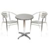 *ALUM TABLE 60cm ROUND W/4 STAR BASE 'BISTRO'