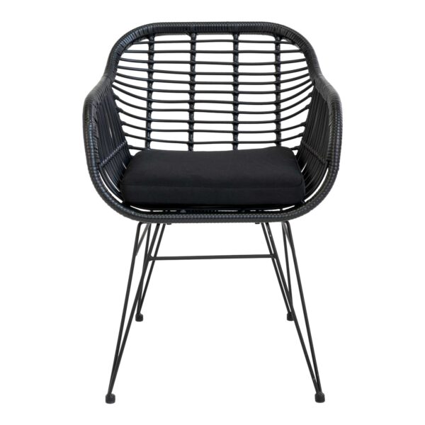 TRIESTE ARMCHAIR BLACK POLYRATTAN WITH CUSHION ART: 7001051 - Image 2