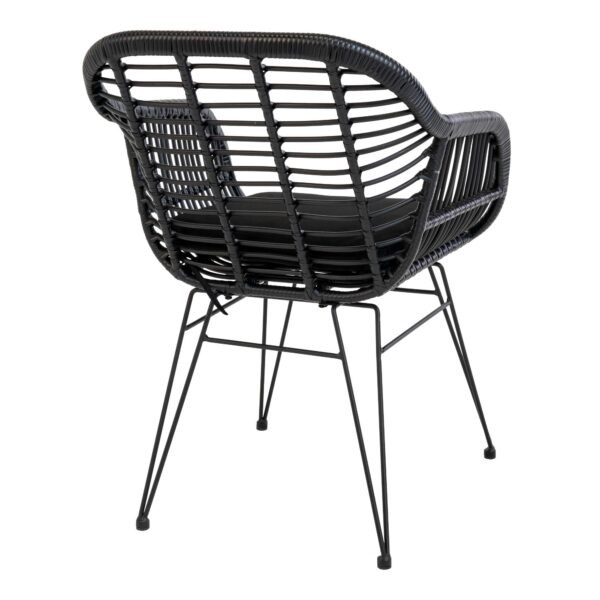 TRIESTE ARMCHAIR BLACK POLYRATTAN WITH CUSHION ART: 7001051 - Image 3