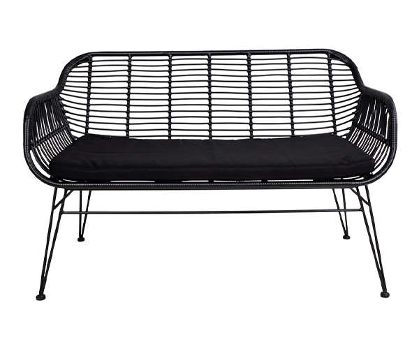 TRIESTE ARMCHAIR BLACK POLYRATTAN WITH CUSHION ART: 7001051