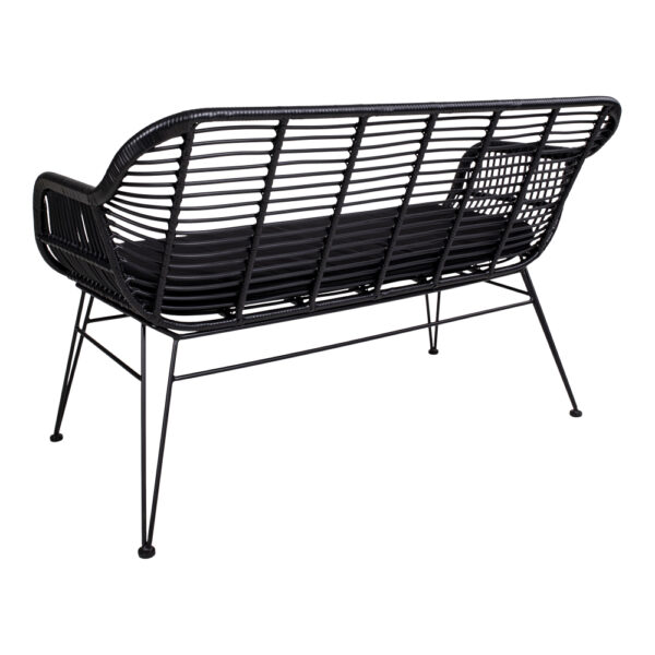 TRIESTE SOFA BLACK POLYRATTAN WITH CUSHION ART: 7051011 - Image 2
