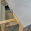 OUTDOOR HIGH BAR TABLE 152X90X107H PATTI ALUM WHITE 90 X FOGGY GLASS TOP - Image 2