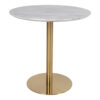 BOLZANO DINING TABLE MARBLE LOOK AND BRASS BASE 90X75cm ART: 2201141