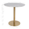 BOLZANO DINING TABLE MARBLE LOOK AND BRASS BASE 90X75cm ART: 2201141 - Image 2