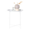 BASTIA SIDE TABLE WHITE  IN POWDERCOATED STEEL 468X468X505 ART: 2101360