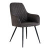 HARBO DINING ARMCHAIR DARK GREY MICROFIBER/BLCK LEGS Art: 1001162